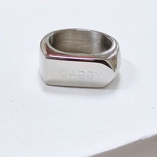 Men's Silver Personalized Ring