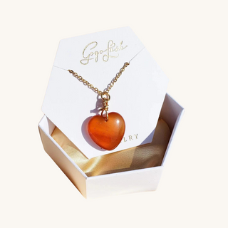 Carnelian Heart Necklace