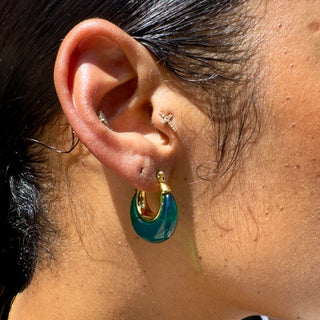 Green Goddess Hoops