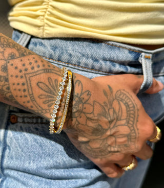 Gold Diamond Tennis Bracelet