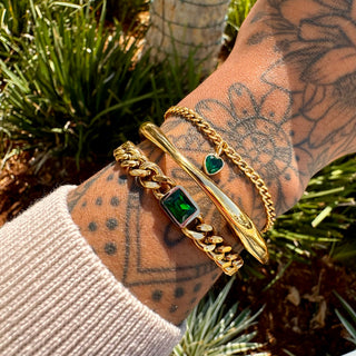 Emerald Green Bracelet Set