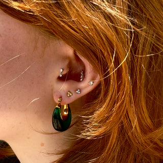 Green Goddess Hoops