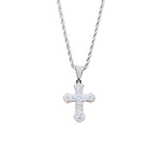 Silver Statement Cross Necklace