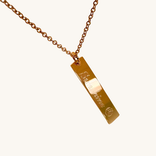 Custom Vertical Bar Necklace