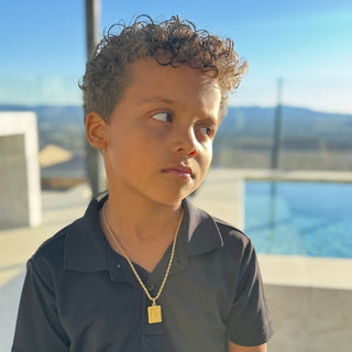 Gold Kids' Rope Chain Initial Necklace