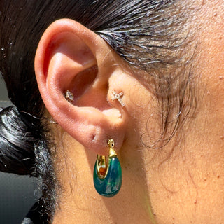 Green Goddess Hoops