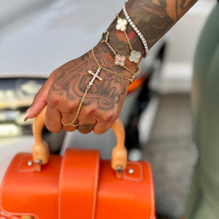 Custom Cross Hand Chain Bracelet