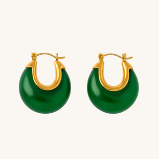 Green Goddess Hoops