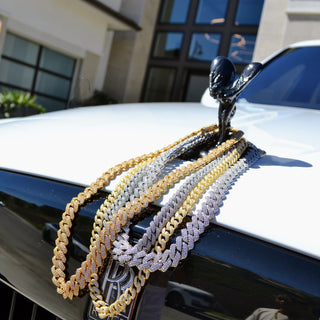 Men's Silver Diamond Cuban Chain Necklace