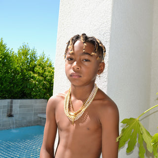 Kids' Gold Diamond Cuban Link Necklace