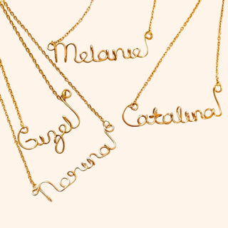 Handmade Script Necklace