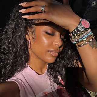 Pink Dazzling Hoops