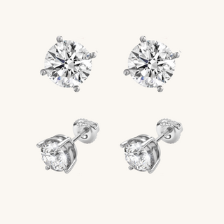 6mm Moissanite 925 Silver Stud Earrings