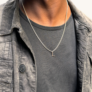 Men's Steel Letter Necklace
