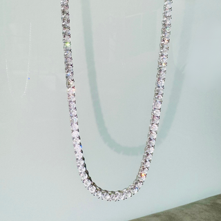 Silver Tennis Necklace