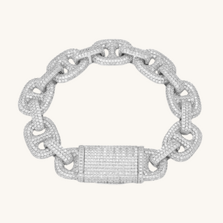 Silver Icy Bold Link Bracelet