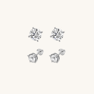 4mm Moissanite 925 Silver Stud Earrings
