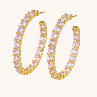 Pink Dazzling Hoops