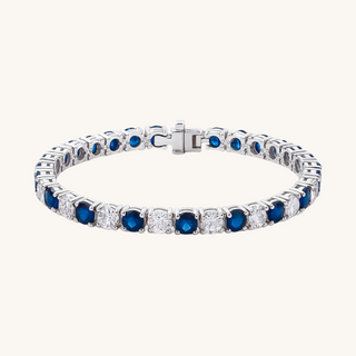 Sapphire & Diamond Tennis Bracelet