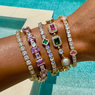 Silver Vibrant Gem Opal Bracelet