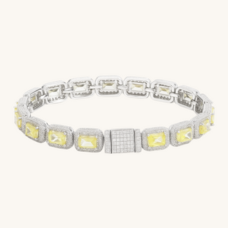 Yellow Halo Diamond Bracelet