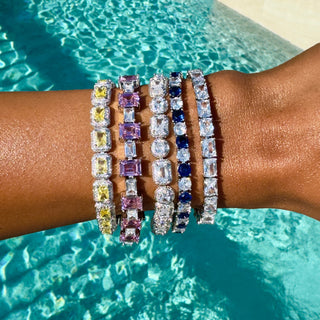 Yellow Halo Diamond Bracelet