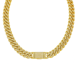 Kids' Gold Diamond Cuban Link Necklace