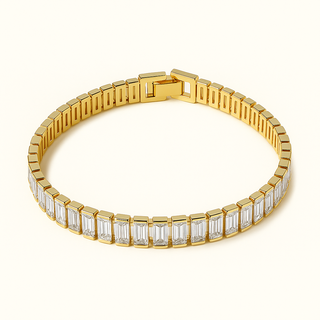 Gold Baguette Tennis Bracelet