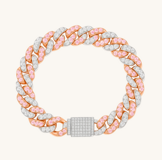 Rose Silver Bold Link Bracelet