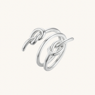 Silver Double Knot Wrap Ring