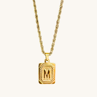 Gold Kids' Rope Chain Initial Necklace