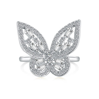 Silver Charming Butterfly Ring