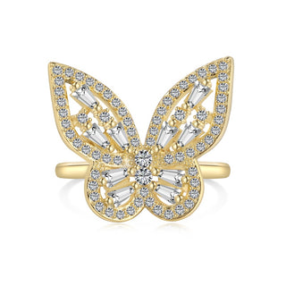 Gold Graceful Butterfly Ring