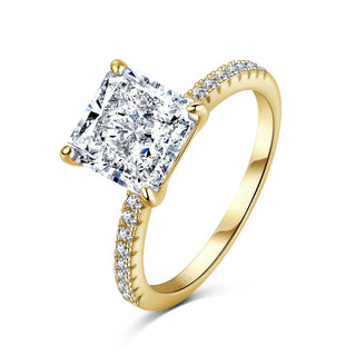 Gold Princess Cut Diamond Ring