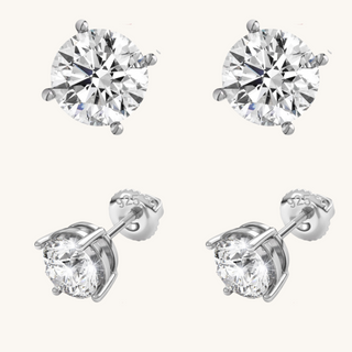 8mm Moissanite 925 Silver Stud Earrings