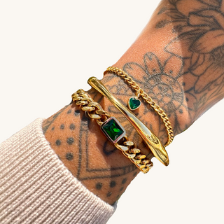 Emerald Green Bracelet Set