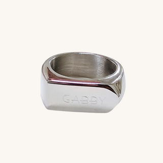 Men's Silver Personalized Ring