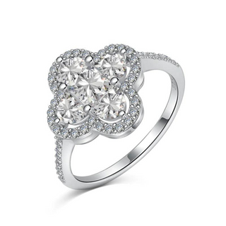 Silver Lucky Diamond Ring