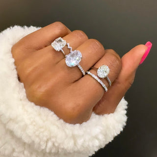 Diamond Oval Cut Ring