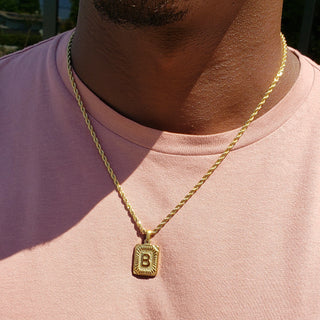 Couple's Initial Vintage Necklaces