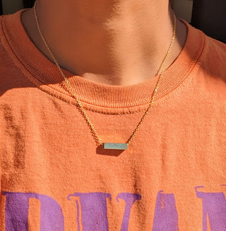 Horizontal Custom 4 Side Bar Necklace