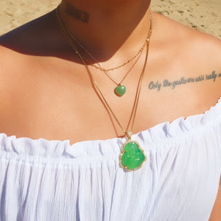 Genuine Green Jade Buddha Necklace