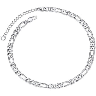 Silver Figaro Anklet