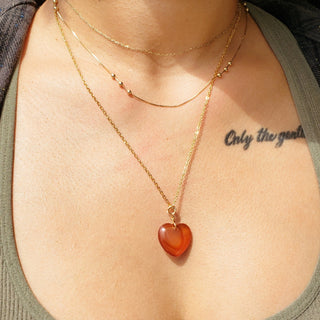 Carnelian Heart Necklace