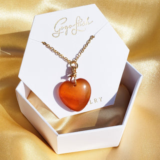 Carnelian Heart Necklace
