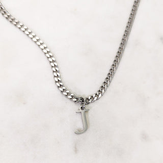 Unisex Kids' Steel Initial Necklace