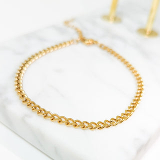 Gold Cuban Link Anklet