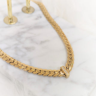 V-Cut Statement Chain Necklace