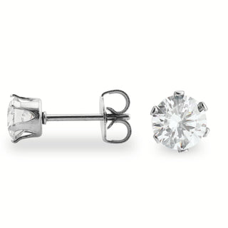 Silver Round Better Than Diamonds Studs