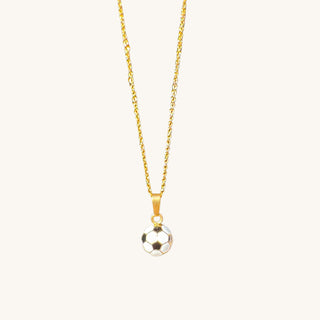 Big-Game Player Gold Soccer Ball Necklace